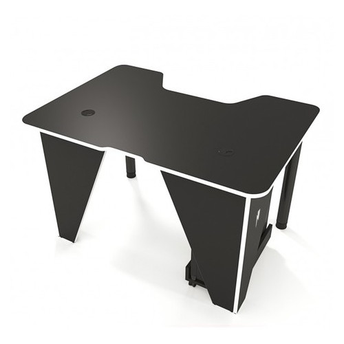 Геймерський ігровий стіл Zeus IVAR-1200 чорний/білий фото №1