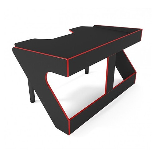 Геймерський ергономічний стіл Zeus GEROY чорно-червоний фото №1