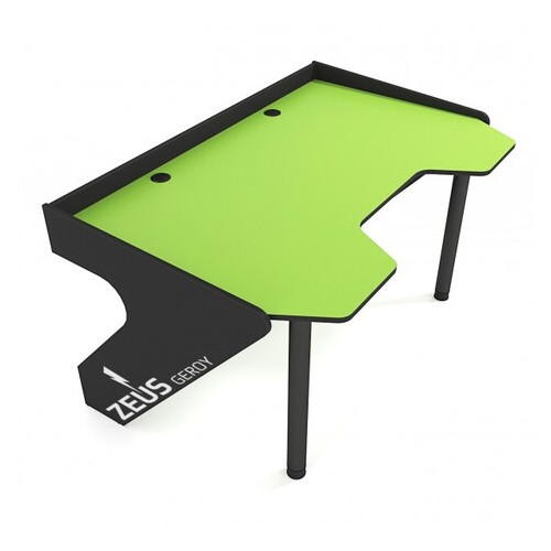 Геймерський ергономічний стіл Zeus GEROY зелено-чорний фото №2