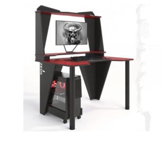 Геймерський ігровий стіл Zeus IVAR-2 (1200 мм) червоний/чорний фото №1