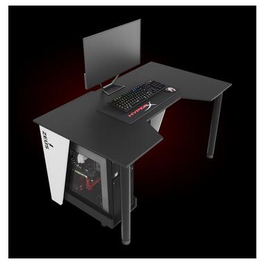 Геймерський ігровий стіл ZEUS™ GAMER-2 чорний з білим ZEUS фото №4