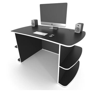 Геймерський стіл ZEUS Floki чорний з білою кромкою ZEUS фото №3