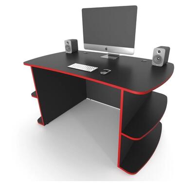 Геймерський стіл ZEUS Floki чорний з червоною кромкою ZEUS фото №3