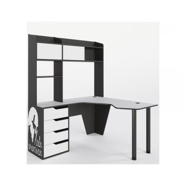 Геймерський стіл ZEUS™ Spartak, Білий-чорний ZEUS фото №1