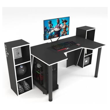 Геймерський стіл ZEUS-Game GAMER-5, чорний-білий ZEUS фото №1