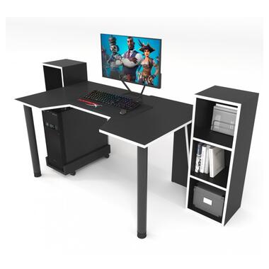 Геймерський стіл ZEUS-Game GAMER-5, чорний-білий ZEUS фото №2