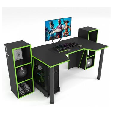Геймерський стіл ZEUS-Game GAMER-5, чорний-лайм ZEUS фото №1