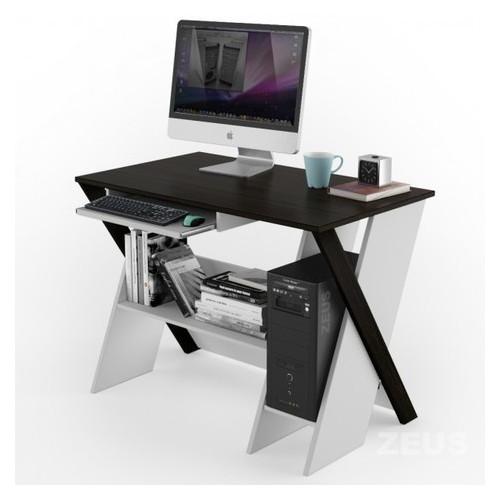 Комп'ютерний стіл Comfy Home Zhuk Венге/Білий фото №1