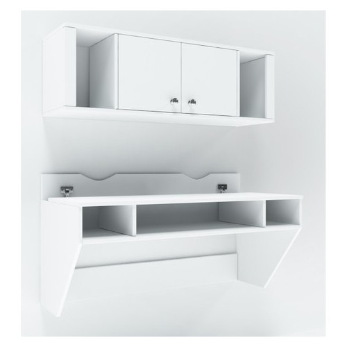 Комп'ютерний навісний стіл Comfy Home AirTable-II Kit WT (білий) фото №1