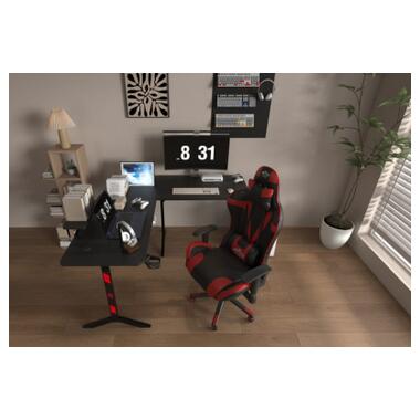 Компьютерный стол GT Racer T-1247 (146x146x60x73) Black фото №6