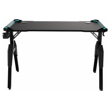 Компьютерный стол GT Racer T-1247 (146x146x60x73) Black фото №2