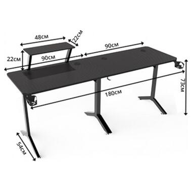Компьютерный стол GT Racer T-1247 (146x146x60x73) Black фото №3