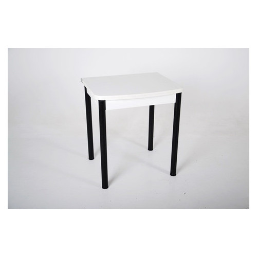 Розкладний стіл Тавол Овале ноги метал чорний Білий фото №1
