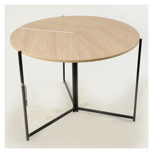 Розкладний стіл круглий Тавол Піланго D110 Дуб Сонома фото №4