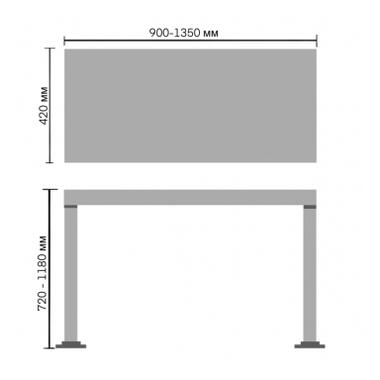 Каркас стола Barsky StandUp User white (FBSTh-02) фото №6