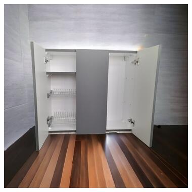 Кухонна пластикова підвісна шафа 100 см з покриттям HPL 1122 mat фото №6