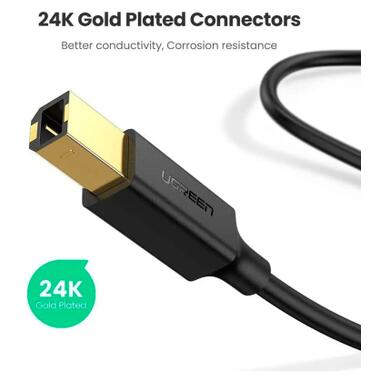 Кабель для принтера USB 2.0 AM/BM 1.0m US135 черный Ugreen (20846) фото №3