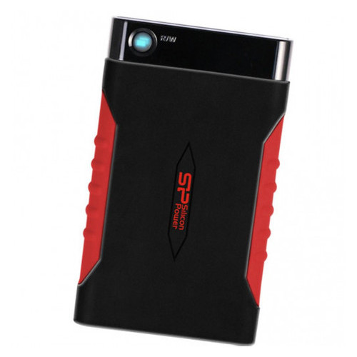 Внешний жеский диск 1TB Silicon Power Armor A15 2.5 USB 3.0 black/red (SP010TBPHDA15S3L) фото №2