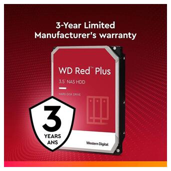 Жорсткий диск WD 8TB 3.5 5640 128MB SATA Red Plus NAS (WD80EFZZ) фото №5