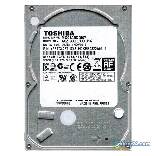 Жорсткий диск Toshiba 500GB (MQ01ABD050V) Refurbished фото №1