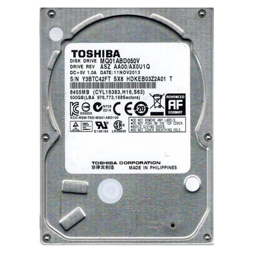 Жорсткий диск HDD 2.5 SATA 500GB Toshiba 5400rpm 8MB (MQ01ABD050V_2019) фото №1