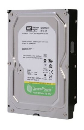 Жорсткий диск Western Digital 500Gb 32MB 3.5 SATA 3.0 IntelliPower AV-GP WD5000AUDX фото №1