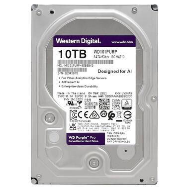 Жорсткий диск Western Digital 10TB 3.5 7200 256MB SATA Purple Pro Surveillance (WD101PURP) фото №2