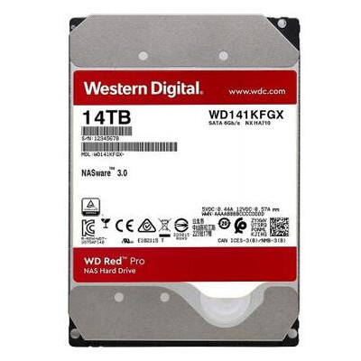 Жорсткий диск Western Digital 3.5 SATA 3.0 14TB 7200 512MB Red Pro NAS (WD141KFGX) фото №1