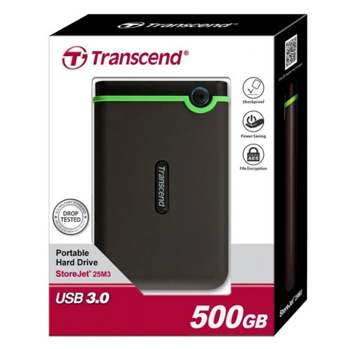 Жорсткий диск Transcend StoreJet 2.5 USB 3.0 500GB Iron Gray Slim (SP040TBPHDA60S3K) фото №4