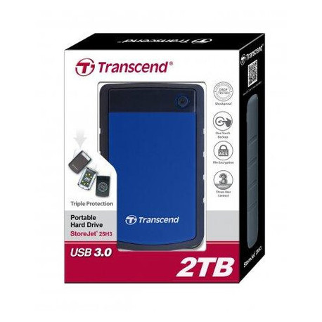 Зовнішній жорсткий диск 2.5 2TB Transcend StoreJet 25H3B USB 3.0 (TS2TSJ25H3B) фото №4
