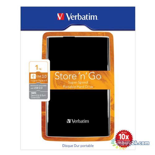 Зовнішній жорсткий диск Verbatim Store n Go 1TB 2.5 USB 3.0 Black (53023) фото №5