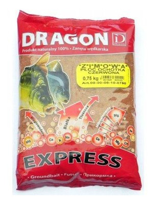 Прикормка зимняя Dragon Express Плотва Красная 0,75 кг (PLE-00-00-08-10-0750) фото №1
