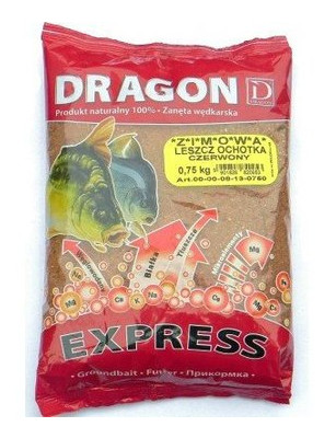 Прикормка зимняя Dragon Express Лещ Красная 0,75 кг (PLE-00-00-08-13-0750) фото №1