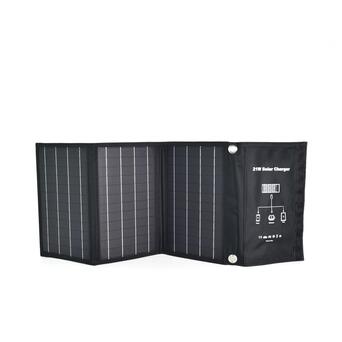 Комплект: портативна сонячна панель 21W Solar Charge, повербанк FEB-292B 20 Вт   22.5 Вт, кабель синхронізації RC-068W фото №3