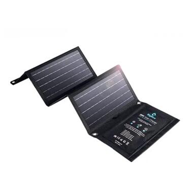Зарядное устройство із сонячною панеллю Solar panel B401 28W + 2xUSB (Чорний) фото №1