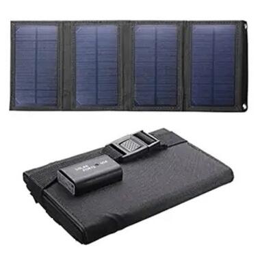 Складаний сонячний зарядний пристрій Solar panel 15W 1xUSB (X001JA) (Чорний) фото №1