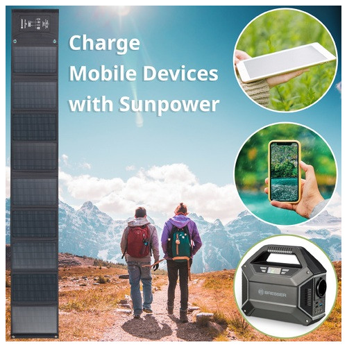 Портативний зарядний пристрій сонячна панель Bresser Mobile Solar Charger 60 Watt USB DC (3810050) фото №5