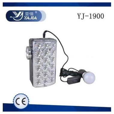 Система автономного освітлення з вбудованою сонячною панеллю Yajia YJ-1900 Solar аварійна LED лампа з акумулятором фото №3