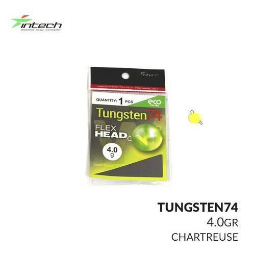 Розбірний вантаж Intech Tungsten 74 Gloss Chartreuse UV (4.0g (1шт)) фото №1