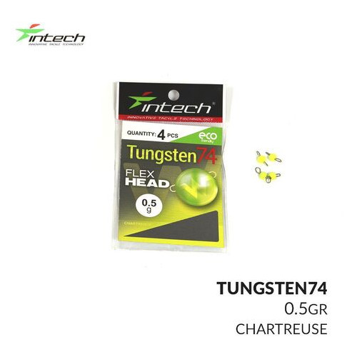 Розбірний вантаж Intech Tungsten 74 Gloss Chartreuse UV (0.5g (4шт)) фото №1