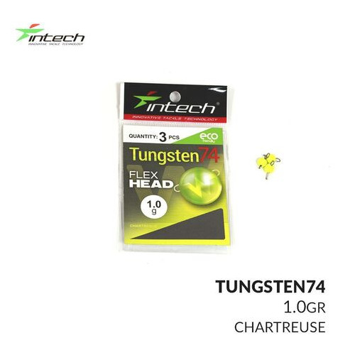 Розбірний вантаж Intech Tungsten 74 Gloss Chartreuse UV (1.0g (3шт)) фото №1