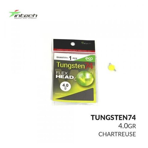 Розбірний вантаж Intech Tungsten 74 Gloss Chartreuse UV (3.0g (2шт)) фото №1