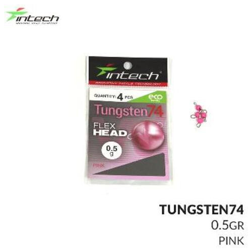 Розбірний вантаж Intech Tungsten 74 Gloss Pink UV 0.5g 4шт фото №1