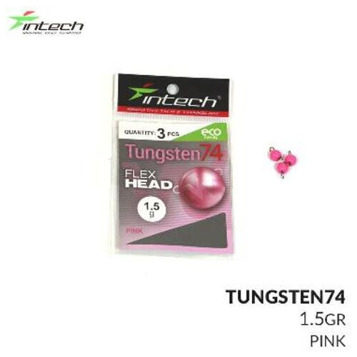 Розбірний вантаж Intech Tungsten 74 Gloss Pink UV 1.5g 3шт фото №1
