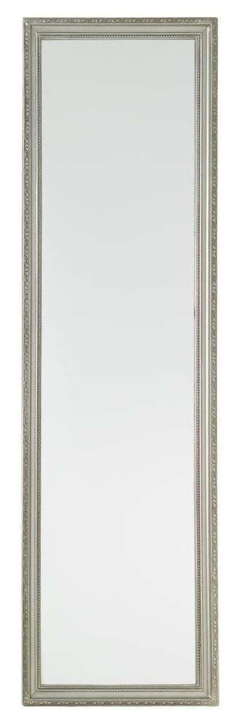 Зеркало настенное длинное с рамкой из дерева 124 см Серебро фото №1