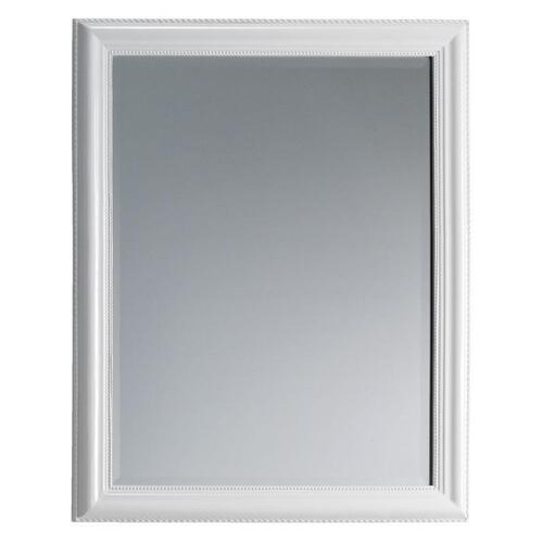 Зеркало настенное с деревянной рамкой 70x90 см Белое фото №1