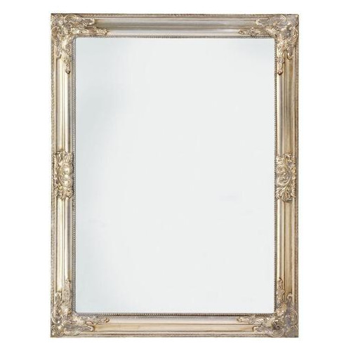 Зеркало настенное с деревянной рамкой 70х90 см Серебро фото №1