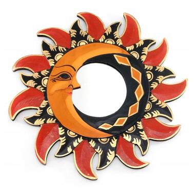 Зеркало Даршан Мозаичное Солнце и Луна 30 cм (30601) фото №2