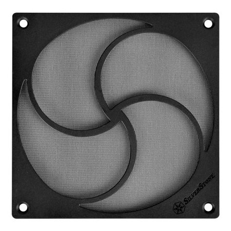 Пиловий магнітний фільтр для вентилятора SilverStone FF125B, 1 шт., 120x120x1.5мм, чорний (SST-FF125B) фото №1