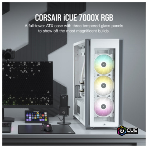 Корпус Corsair iCUE 7000X RGB Tempered Glass White (CC-9011227-WW) фото №11